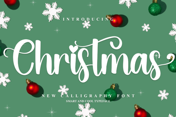 Christmas handwriting fonts script example for festive branding and cards