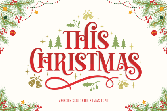 This Christmas script font with smooth baselines for festive designs