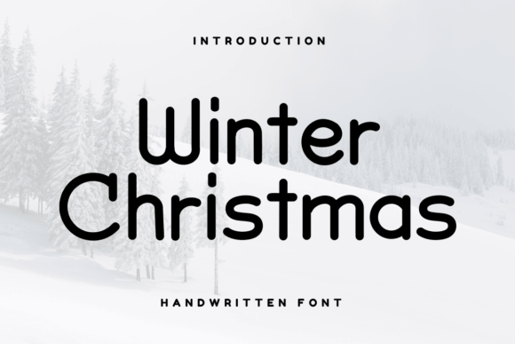 Winter Christmas handwritten font featuring frosty accents and gentle curves for seasonal branding