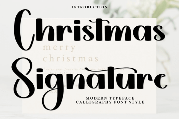Christmas Signature bold cursive holiday font with premium signature style ideal for upscale invitations and branding