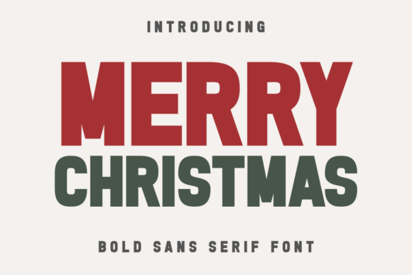 Merry Christmas bold festive script with flowing swashes