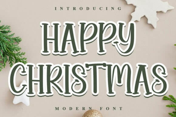 Cheerful brush Christmas font with energetic strokes for social graphics