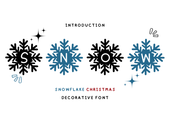Snowflake Christmas delicate handwritten font with light holiday lettering and intricate seasonal design details