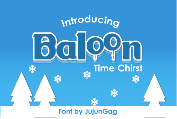 Baloon bold puffy holiday font with inflated rounded shapes ideal for playful banners and party printables