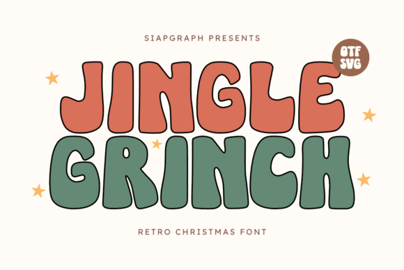 Jingle Grinch quirky bold font playful holiday style