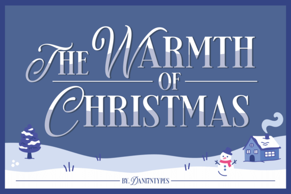 The Warmth Of Christmas handwritten font with rounded strokes for heartfelt seasonal designs