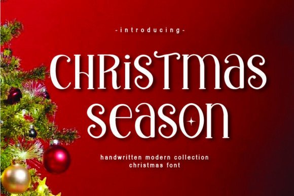 Christmas Season handwritten font with rustic texture for signage and photo overlays