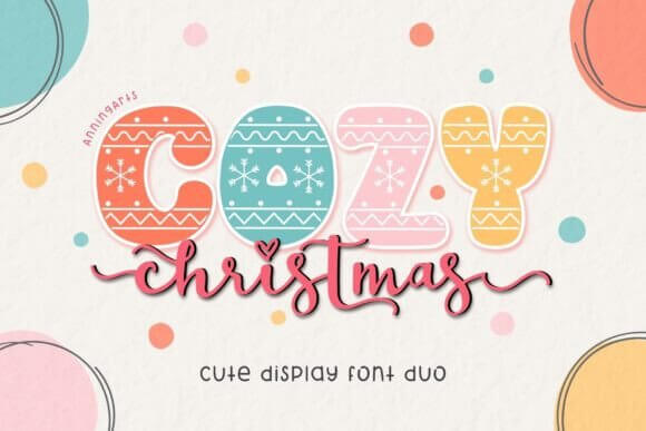 Cozy Christmas Duo font set combining script and sans for effortless festive typography systems