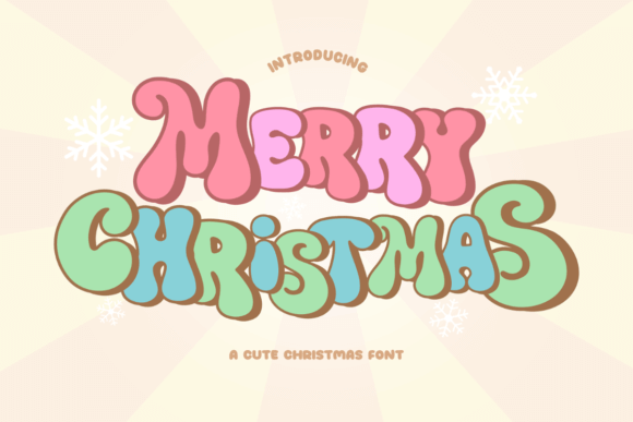 Clean Merry Christmas font for branding and seasonal logos