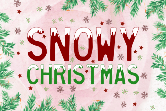Snowy Christmas textured script font with frosted handwritten style