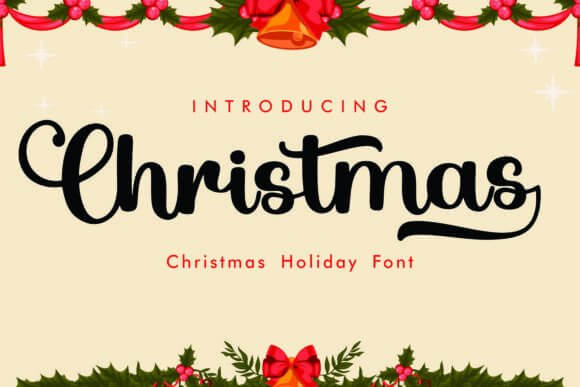 Christmas classic handwriting script for timeless greeting cards and invites
