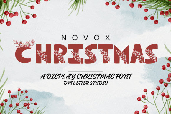Novox Christmas bold geometric display type with modern styling