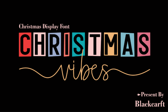 Christmas Vibes Duo handwritten script paired with neat companion font for festive layouts
