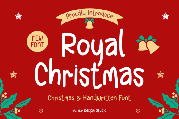 Royal Christmas regal handwritten script font ideal for luxury holiday packaging