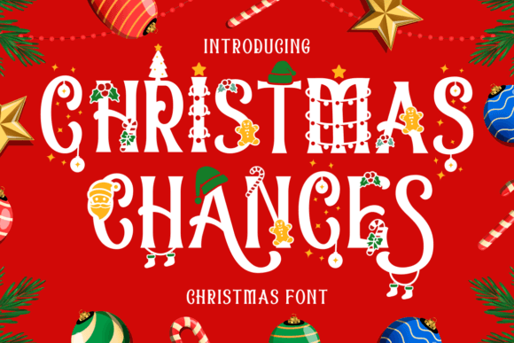 Rounded Christmas display font with bold letters for clear festive titles