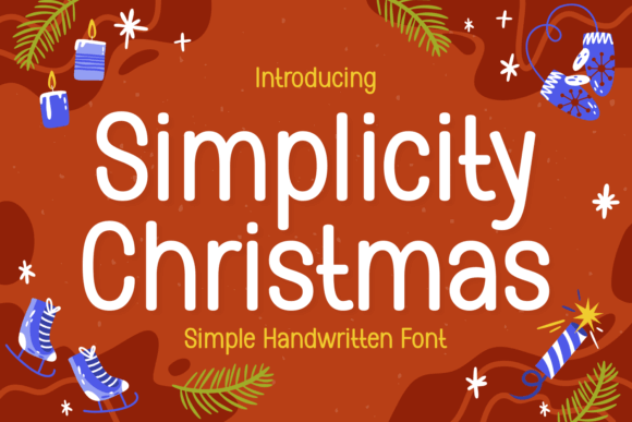 Simplicity Christmas casual brush script font with smooth curves for relaxed holiday designs