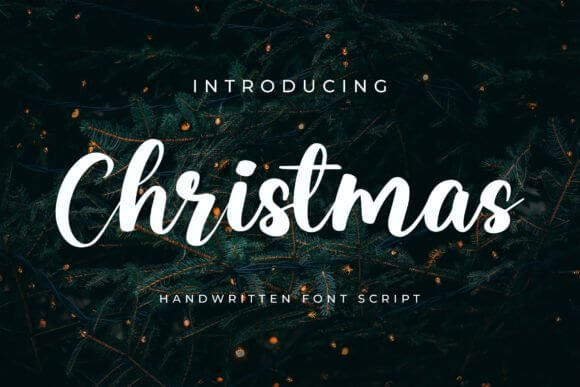 Christmas whimsical handwritten script font with playful loops and festive charm