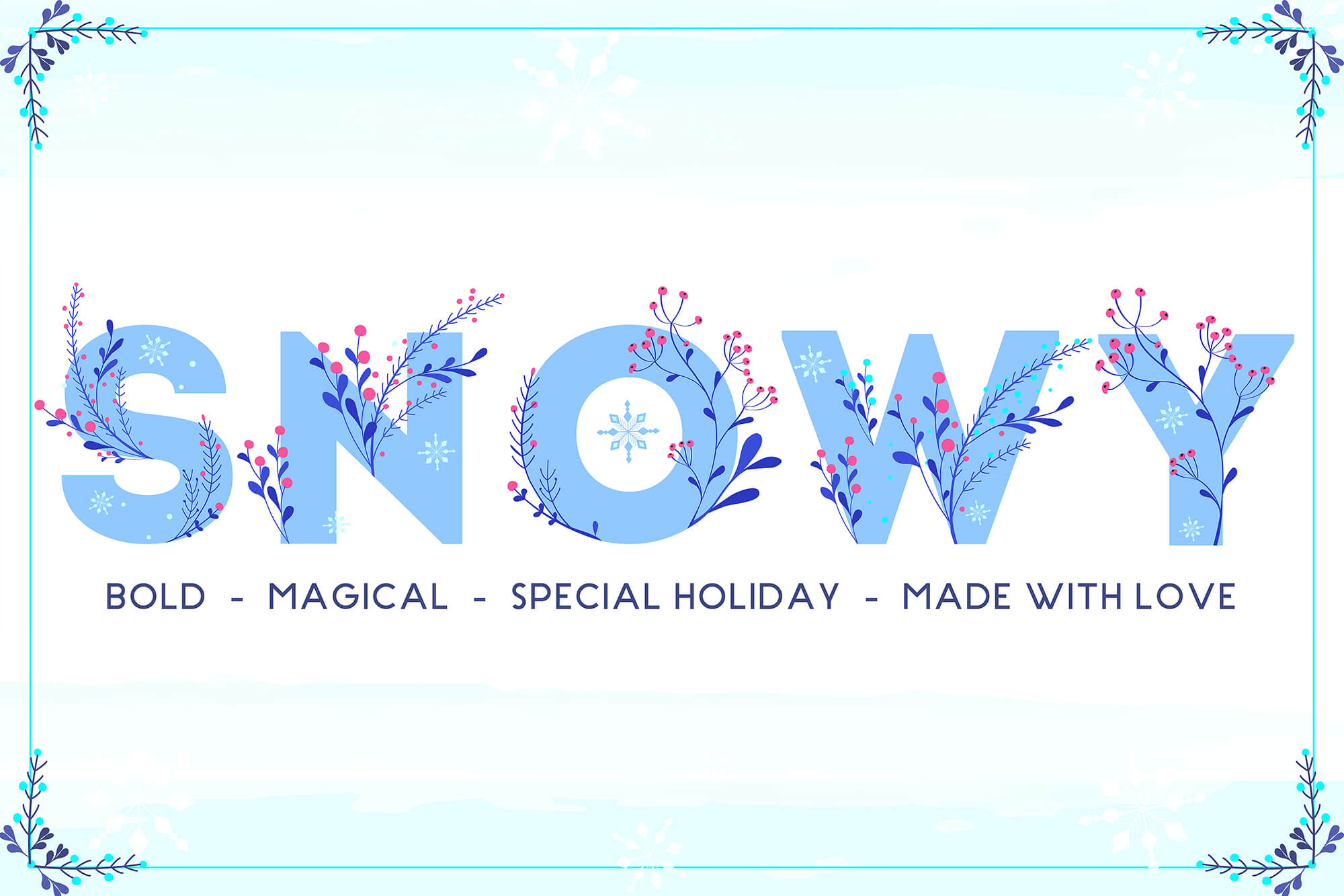 Winter Color bold layered holiday font with playful color-fill style for vibrant seasonal titles and kid-centric designs