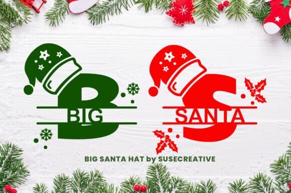 Big Santa Hat bold festive display font with fun cap accents ideal for merch headlines and playful branding