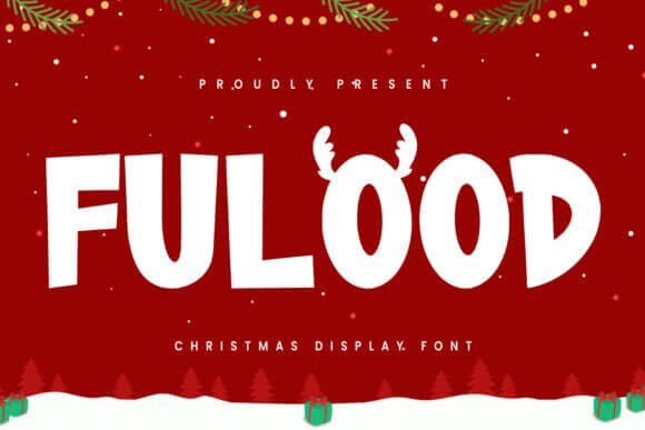 Fulood quirky bold sans font hand-drawn holiday vibe