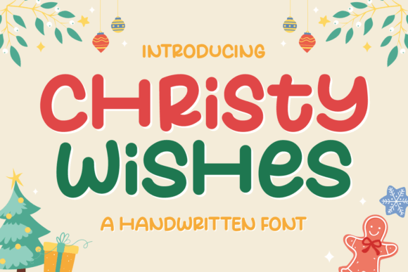 Christy Wishes smooth handwritten script font for minimal holiday branding