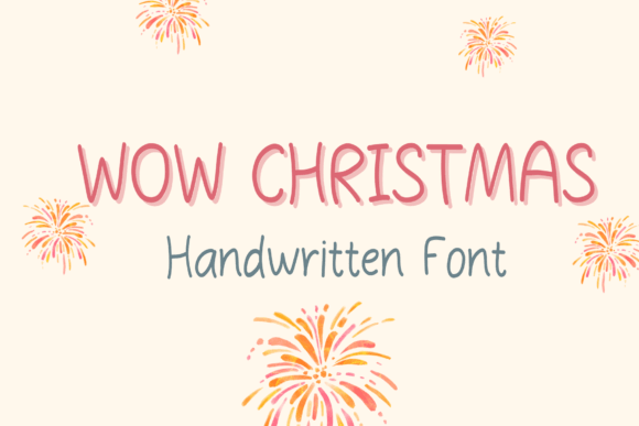 Wow Christmas dynamic handwritten font featuring energetic holiday lettering with expressive design movement