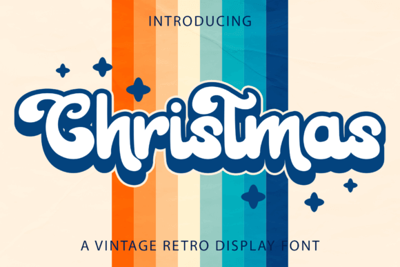 Christmas monoline bold script font seasonal lettering