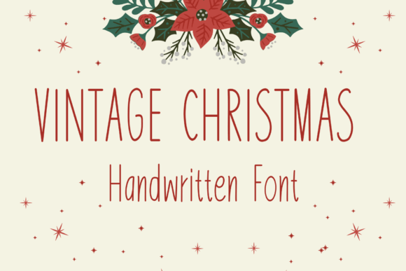 Vintage Christmas retro serif font with nostalgic holiday postcard feel