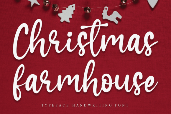 Christmas Farmhouse script font for rustic holiday branding and signage