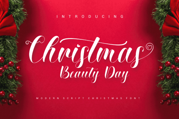 Christmas Beauty Day chic script font for beauty brand holiday promos