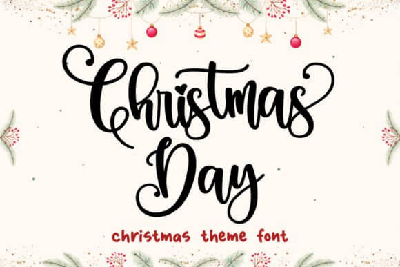 Christmas Day friendly script font perfect for warm greetings and festive headers