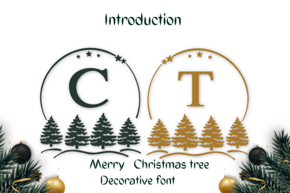 Merry Christmas Tree 203 font — minimalist holiday tree mark integrated into type