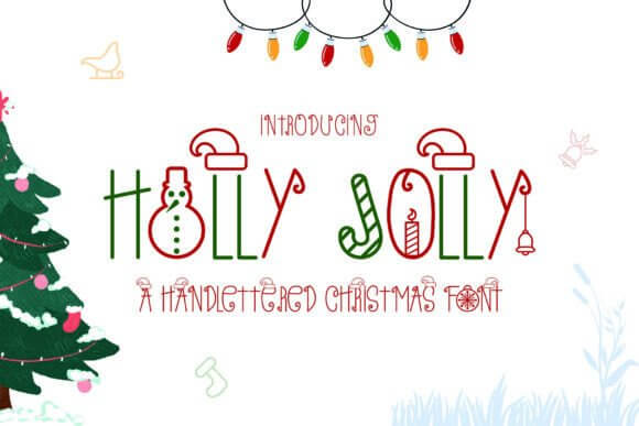 Holly Jolly font — cheerful rounded display for festive graphics