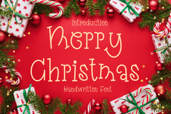 Charming Merry Christmas script font for ornament designs