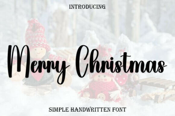 Swashy Merry Christmas font ideal for hero headlines and signage