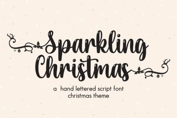 Sparkling Christmas font — festive glitter script for bold headlines