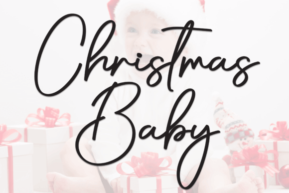 Christmas Baby cute handwriting font soft rounded edges for crafts