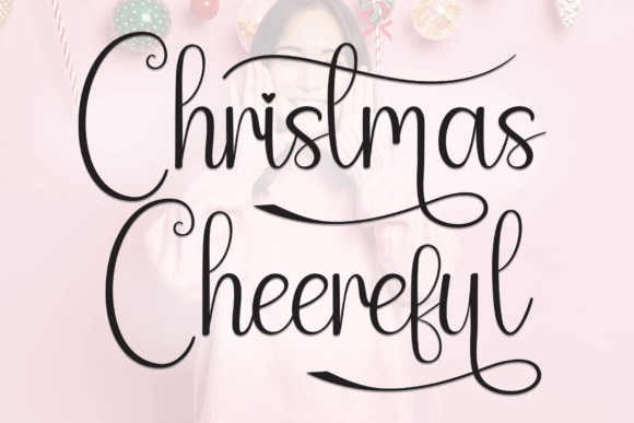 Christmas Cheereful friendly handwriting font perfect for family photo cards