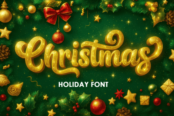 Christmas minimal serif font with festive proportions for clean branding