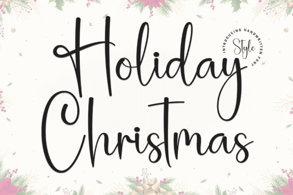 Holiday Christmas friendly handwriting font for templates