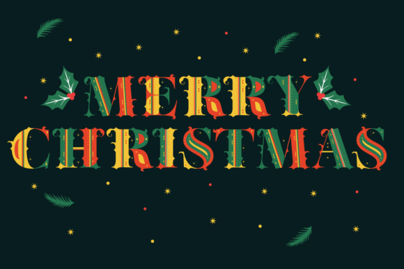 Merry Christmas 53 font — friendly rounded holiday script lettering