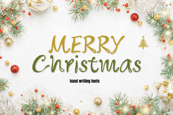Merry Christmas 3758 font — decorative holiday script with expressive swirls