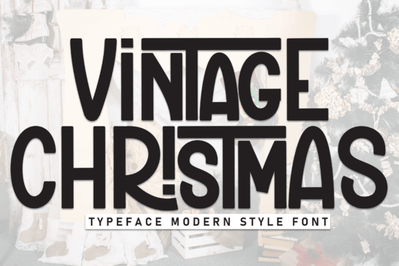 Vintage Christmas heritage display font for classic seasonal branding