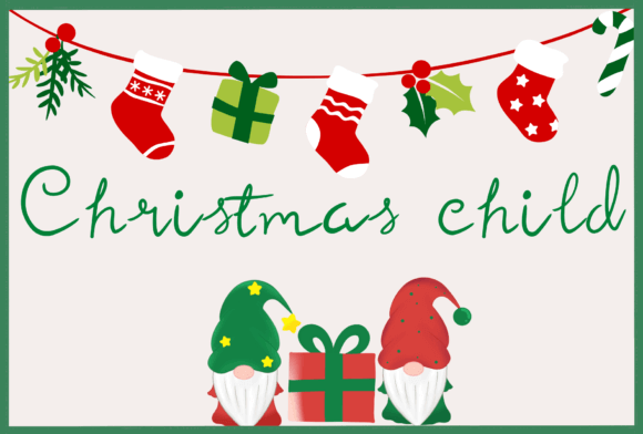 Christmas Child whimsical script font with youthful touch for kids holiday projects