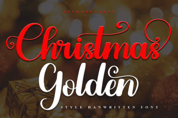 Christmas Golden luxury display font for metallic holiday looks