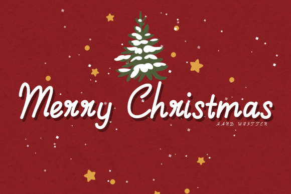 Vintage Merry Christmas script font with nostalgic flair for retro designs