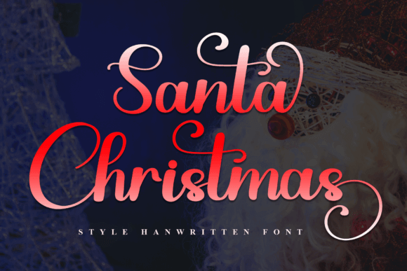 Santa Christmas cheerful handwriting font for big festive greetings
