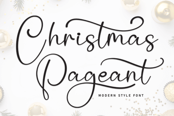 Christmas Pageant decorative handwriting font for bold seasonal statements