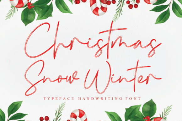 Christmas Snow Winter frosted display font with icy texture