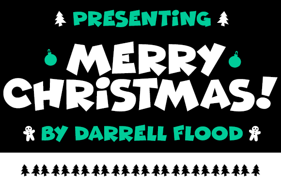 Snowy Merry Christmas script font with gentle swashes for winter themes